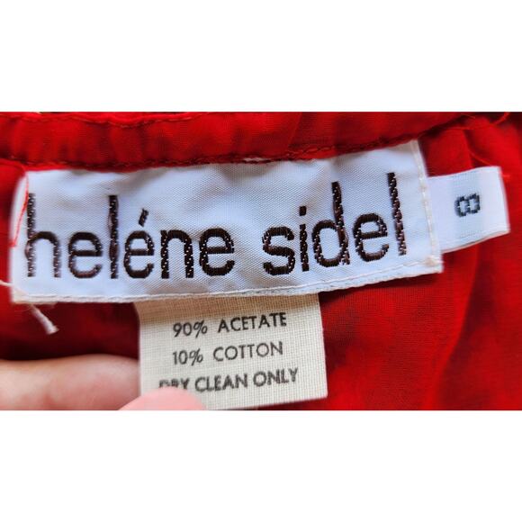 Helene Sidel Vintage 90s Red Sequin Camisole Top sz 8 Party Y2K - Picture 6 of 6